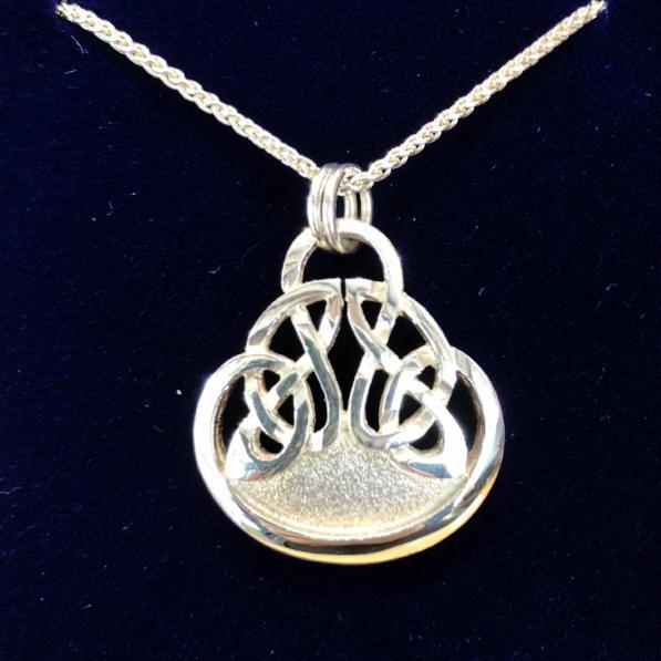 Round Celtic Trinity Knot Necklace - CladdaghRings.com